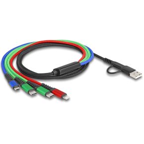 DeLOCK 87035 USB-kabel 1,2 m USB 2.0 USB A/USB C Zwart, Blauw, Groen, Rood