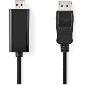 Nedis DisplayPort-Kabel | DisplayPort Male | HDMI© Connector | 1080p | Vernikkeld | 2.00 m | Rond | PVC