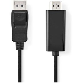 Nedis DisplayPort-Kabel | DisplayPort Male | HDMI© Connector | 1080p | Vernikkeld | 3.00 m | Rond | PVC