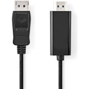 Nedis-DisplayPort-Kabel-DisplayPort-Male-HDMI-copy-Connector-1080p-Vernikkeld-3-00-m-Rond-PVC