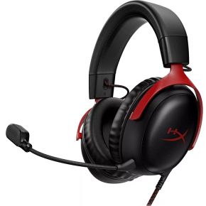HyperX Cloud III Bedrade Gaming Headset in zwart/rood