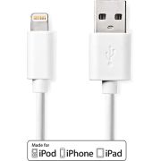 Nedis Lightning Kabel | USB 2.0 | Apple Lightning 8-Pins | USB-A Male | 480 Mbps | Vernikkeld | 1.00 m | R