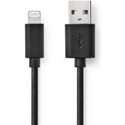 Nedis Lightning Kabel | USB 2.0 | Apple Lightning 8-Pins | USB-A Male | 480 Mbps | Vernikkeld | 2.00 m | R