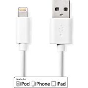 Nedis Lightning Kabel | USB 2.0 | Apple Lightning 8-Pins | USB-A Male | 480 Mbps | Vernikkeld | 2.00 m | R