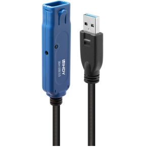 Lindy 43362 USB-kabel 30 m USB 3.2 Gen 1 (3.1 Gen 1) USB A Zwart, Blauw