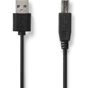 Nedis CCGL60101BK30 USB-kabel 3 m USB 2.0 USB A USB B Zwart