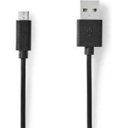 Nedis-CCGL60500BK05-USB-kabel-0-5-m-USB-2-0-USB-A-Micro-USB-B-Zwart