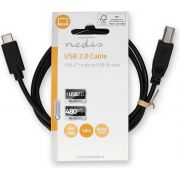 Nedis-CCGL60650BK10-USB-kabel-1-m-USB-2-0-USB-B-USB-A-Zwart