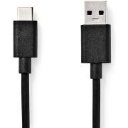 Nedis-CCGL61600BK10-USB-kabel-1-m-USB-3-2-Gen-1-3-1-Gen-1-USB-A-USB-C-Zwart