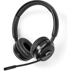 Nedis PC-Headset | On-Ear | Stereo | Bluetooth | Inklapbare Microfoon | Zwart
