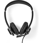 Nedis-PC-Headset-On-Ear-Stereo-USB-Type-A-USB-Type-C-copy-Inklapbare-Microfoon-Zwart