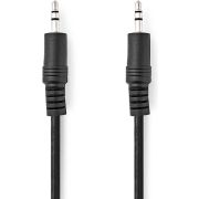 Nedis Stereo-Audiokabel | 3,5 mm Male | 3,5 mm Male | Vernikkeld | 5.00 m | Rond | Zwart | Label