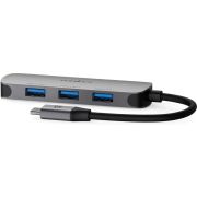 Nedis USB-Hub | 1x USB-C&copy; | 4x USB A Female | 4-Poorts poort(en) | USB 3.2 Gen 1 | USB Gevoed | 5 Gbps
