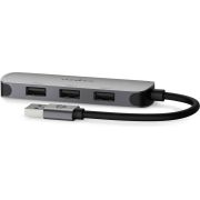 Nedis USB-Hub | USB-A Male | 4x USB A Female | 4-Poorts poort(en) | USB 2.0 / USB 3.2 Gen 1 | USB Gevoed