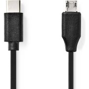 Nedis-USB-Kabel-USB-2-0-USB-C-copy-Male-USB-Micro-B-Male-60-W-480-Mbps-Vernikkeld-1-00-m-Ron
