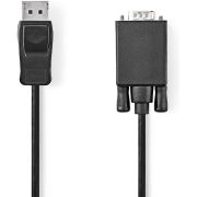 Nedis VGA-Kabel | DisplayPort Male | VGA Male | Vernikkeld | Maximale resolutie: 1080p | 2.00 m | Rond | P