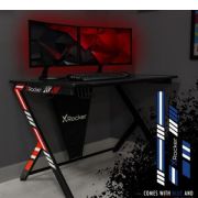 X-Rocker-2020054-computerbureau-Zwart-Blauw-Rood