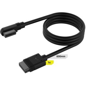 Corsair iCUE LINK Cable, 1x 600mm with Straight/Slim 90° connectors, Black
