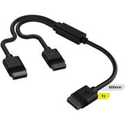 Corsair iCUE LINK Cable, 1x 600mm Y-Cable with Straight connectors, Black
