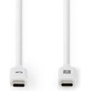 Nedis USB 3.1 Cable (Gen2) | USB-C Male - USB-C Male | 1.0 m | White