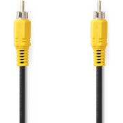 Nedis Composiet Videokabel | RCA Male | RCA Male | Vernikkeld | 480p | 10.0 m | Rond | PVC | Zwart | Label
