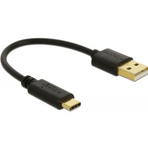 Delock 85354 USB-oplaadkabel Type-A naar USB Type-C 15cm