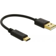 Delock 85354 USB-oplaadkabel Type-A naar USB Type-C 15cm