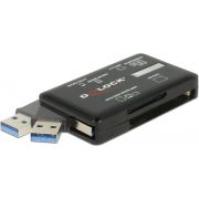Delock 91758 SuperSpeed USB 5 Gbps kaartlezer voor CF / SD / Micro SD / MS / M2 / xD-geheugenkaarten