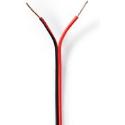 Nedis Speaker-Kabel | 2x 0,50 mm2 | 100 m | Folieverpakking |Zwart/Rood