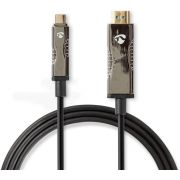 Nedis-USB-Type-C-naar-HDMI-Kabel-AOC-Type-C-Male-HDMI-Connector-10-0-m-Zwart
