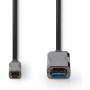 Nedis-USB-Type-C-naar-HDMI-Kabel-AOC-Type-C-Male-HDMI-Connector-30-0-m-Zwart