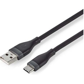 Nedis USB-Kabel | USB 2.0 | USB-A Male | USB-C© Male | 15 W | 480 Mbps | Vernikkeld | 1.50 m | Rond | Si