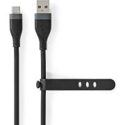 Nedis USB-Kabel | USB 2.0 | USB-A Male | USB-C&copy; Male | 15 W | 480 Mbps | Vernikkeld | 1.50 m | Rond | Si