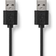 Nedis CCGL60001BK20 USB-kabel 2 m USB 2.0 USB A Zwart