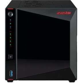 Asustor AS5404T data-opslag-server Ethernet LAN Zwart N5105 NAS