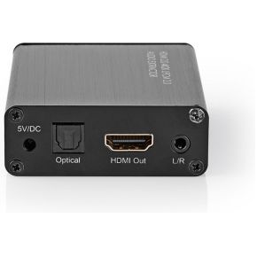 Nedis HDMI Audio Extractor | Digital and Stereo - 1x HDMI Input | 1x HDMI Output + TosLink + 3.5