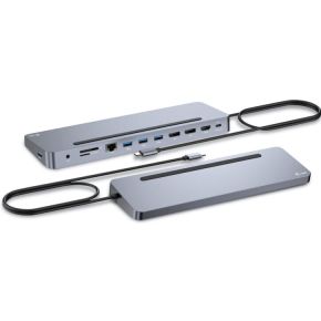 I-tec USB-C Metal Ergonomic 3x 4K Display Docking Station with Power Delivery 100 W + Universal Char
