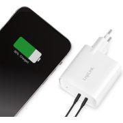 LogiLink-PA0283-oplader-voor-mobiele-apparatuur-Mobiele-telefoon-Tablet-Wit-AC-Snel-opladen-Binnen