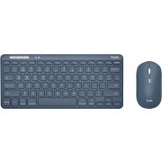 Trust Lyra Inclusief RF-draadloos + Bluetooth QWERTY Amerikaans Engels Blauw toetsenbord en muis