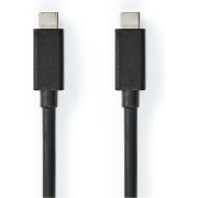 Nedis-USB-Kabel-USB-3-2-Gen-2x2-USB-C-copy-Male-USB-C-copy-Male-100-W-4K-60Hz-20-Gbps-Vernikkeld