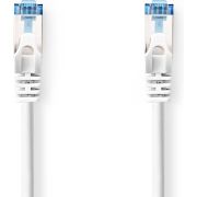 Nedis CAT6a-Kabel S/FTP RJ45 Male - Male 2 m Rond Wit Label