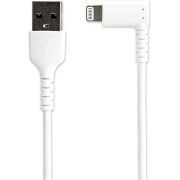 StarTech.com 1 m gehoekte Lightning naar USB kabel- Apple MFi gecertificeerd wit
