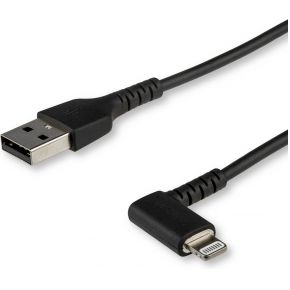 StarTech.com 2 m gehoekte Lightning naar USB kabel Apple MFi gecertificeerd zwart