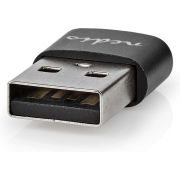 Nedis-USB-A-Adapter-USB-2-0-USB-A-Male-USB-C-copy-Female-480-Mbps-Rond-Vernikkeld-Zwart-Doos