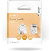 Nedis Telecom-Connector | Type Aansluiting: RJ12 | Recht | Connectorplating: Goud Verguld | PVC | Transpar