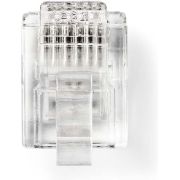 Nedis Telecom-Connector | Type Aansluiting: RJ12 | Recht | Connectorplating: Goud Verguld | PVC | Transpar