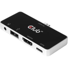 CLUB3D csv-1591 Docking USB 3.0 (3.1 Gen 1) Type-C Zwart, Chroom