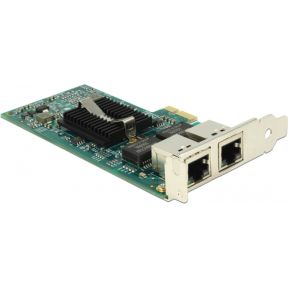 Delock 89944 PCI Express x1-kaart 2 x RJ45 Gigabit LAN i82576