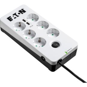 Eaton PB6UD Overspanningsbeveiliging 6 AC-uitgang(en) 220 - 250 V Zwart, Wit