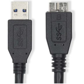 Nedis USB-Kabel | USB 3.2 Gen 1 | USB-A Male | USB Micro-B Male | 5 Gbps | Vernikkeld | 1.00 m | Rond | PV